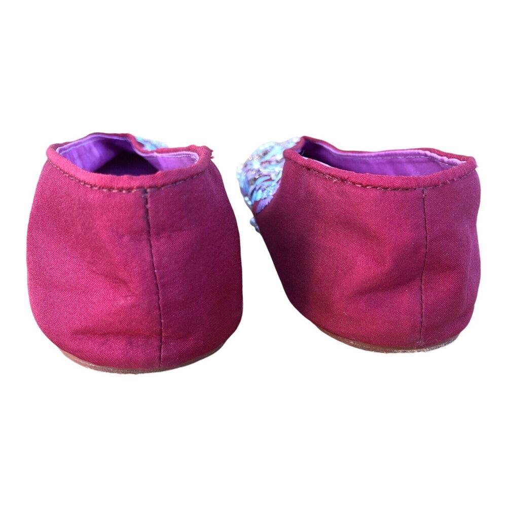 Anthropology Llani Embellished Satin Ballet Slippers Size 39/8.5 - Picture 9 of 11